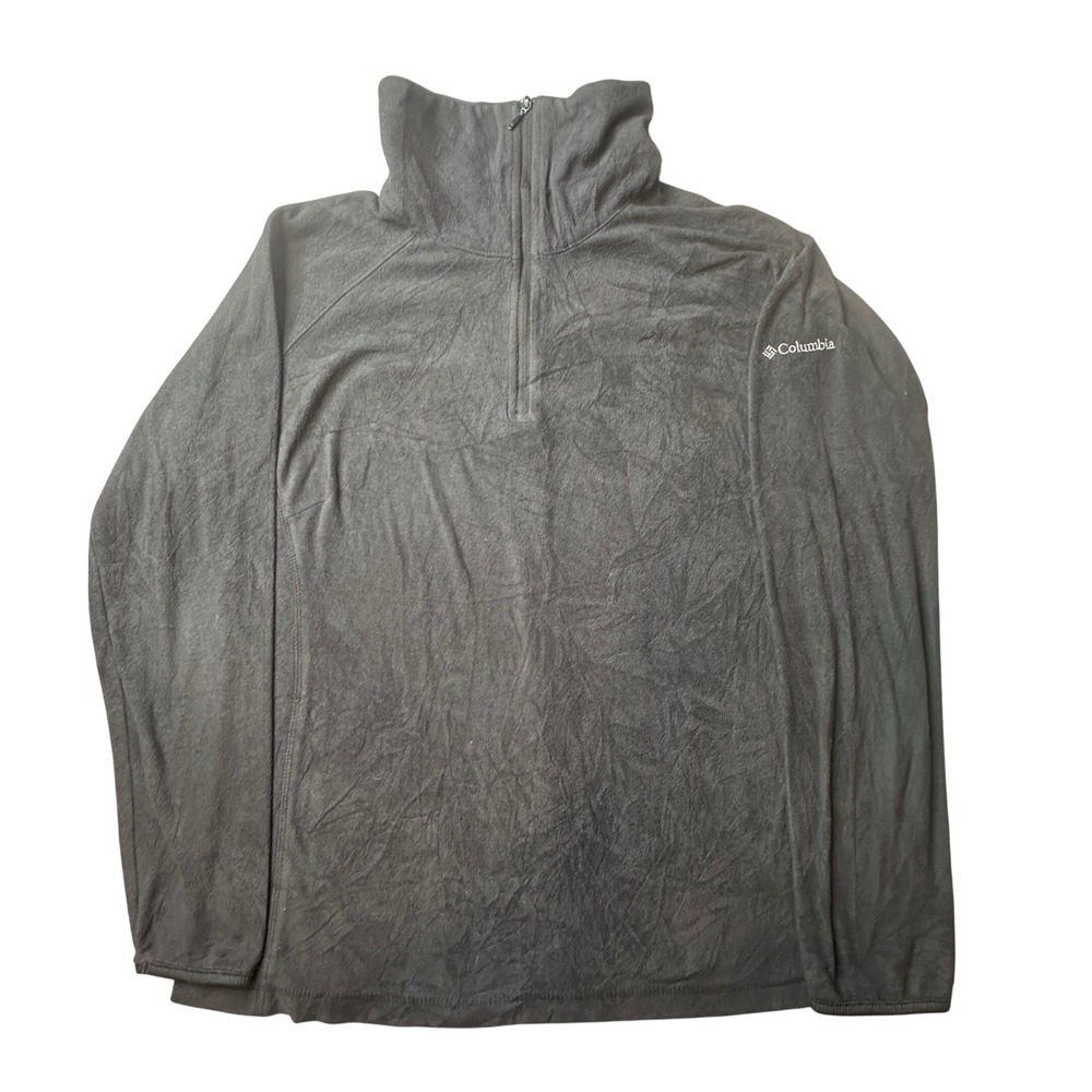 Columbia Pullover Womens Large XL6624 Black 1/4 Zip Fleece Sportswear Pullover